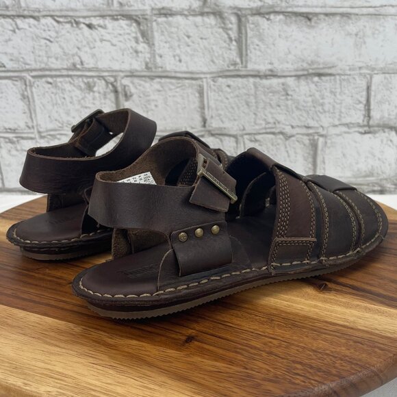 Timberland Earthkeepers Mens Sz. 7 Brown Leather Fisherman OpenToe Sandals 5146A main image 7